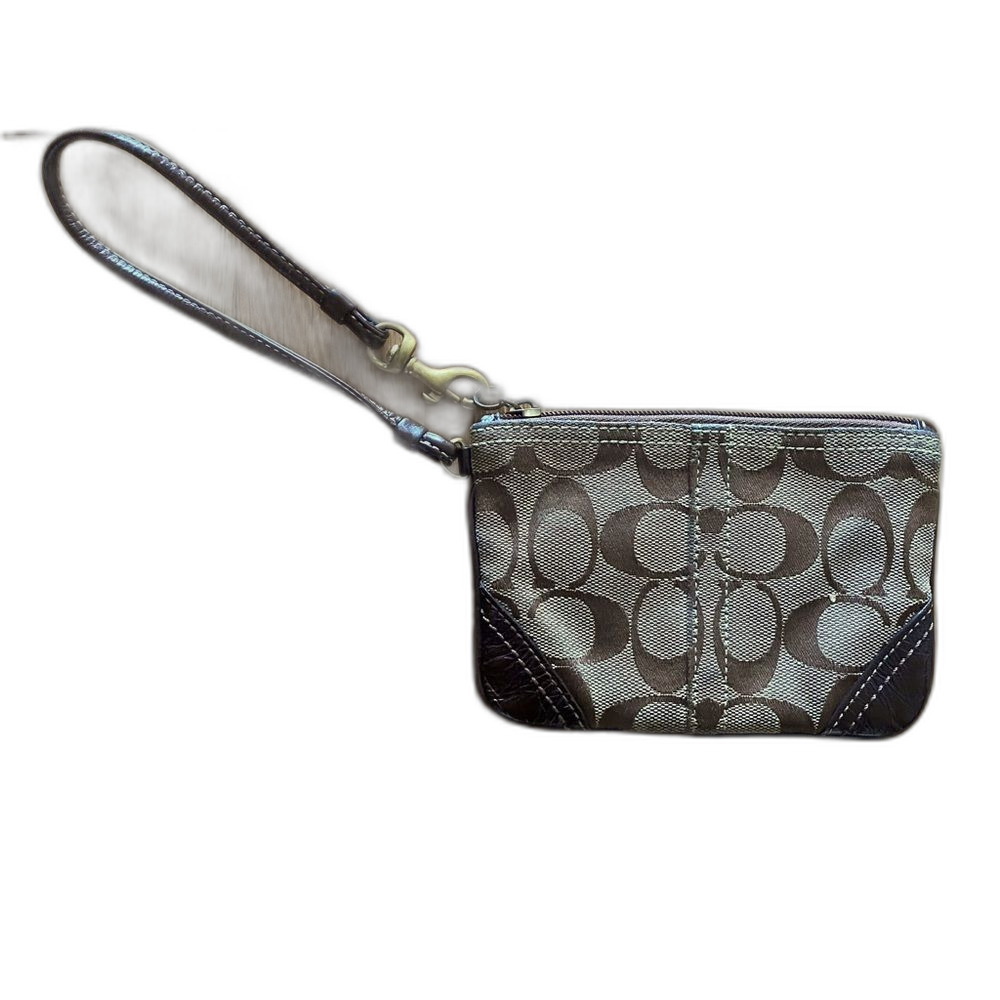 Coach Classic Monogram Brown Wristlet